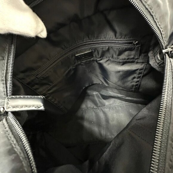 PRADA Triangular plate bag shawl Tote Bag Nylon Black - Picture 11 of 15